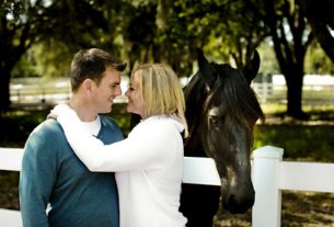 couple with horse